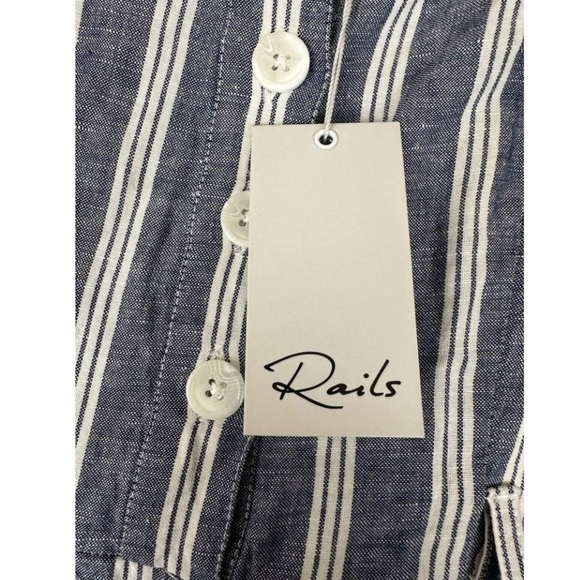 Rails NWT Sz XS Harper Jumpsuit in Normandy Stripe Linen Blend - Picture 3 of 8
